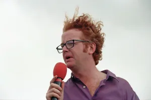 00969 Prints: Chris Evans, DJ on Radio One, presents the Radio One Roadshow from Tenby in South Wales