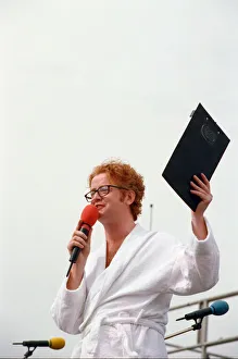 00969 Prints: Chris Evans, DJ on Radio One, presents the Radio One Roadshow from Tenby in South Wales