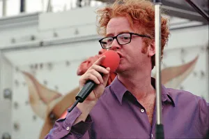 00969 Prints: Chris Evans, DJ on Radio One, presents the Radio One Roadshow from Tenby in South Wales