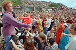 00969 Prints: Chris Evans, DJ on Radio One, presents the Radio One Roadshow from Tenby in South Wales