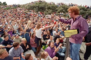 00969 Prints: Chris Evans, DJ on Radio One, presents the Radio One Roadshow from Tenby in South Wales