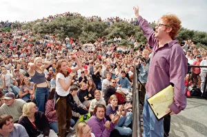 00969 Prints: Chris Evans, DJ on Radio One, presents the Radio One Roadshow from Tenby in South Wales