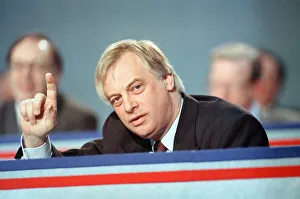 01390 Prints: Chris Patten at the launch of the Conservative party election manifesto. 18th March 1992