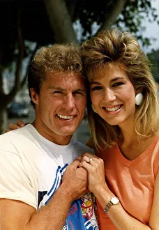 Chris Quinten actor Coronation Street with Leeza Gibons October 1988