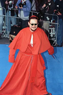 Fiftieth Prints: Chris Rea arriving at Elton Johns 50th birthday party at Hammersmith Palais