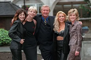 Chris Tarrant Radio / TV Presenter June 1998 With models Kelly Brook
