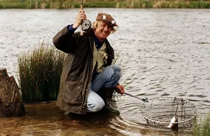 Chris Tarrant TV Presenter fishing at Lakedown Fishery in East Sussex May