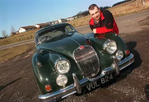 Jaguar Prints: CHRIS WHELAN WITH HIS 1958 JAGUAR XK150 March 1999 ME & MY MOTOR Road Record