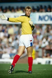00247 Prints: Chris Woods doing warm-up exercises September 1989