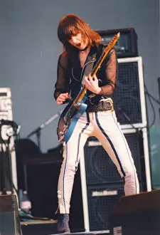 Chrissie Hynde of The Pretenders in concert at the Gateshead Stadium