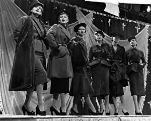 Television Studios Prints: Christian Dior creations were modelled by his mannequins in London last night (Monday