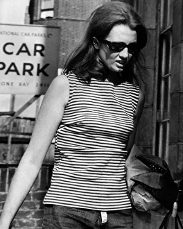 Christine Keeler - July 1963 arriving at her London flat after she had been away in