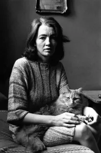 Christine Keeler, mistress of John Profumo in her London flat. June 1980