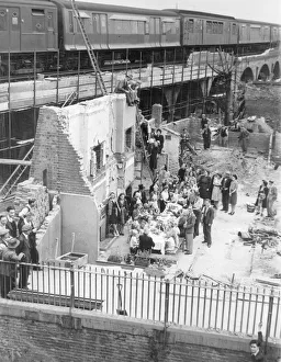 Christine Pierce birthday party held in the ruins of her familys house in Hammersmith