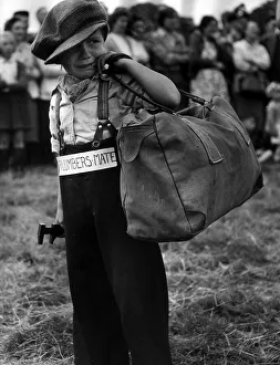 Christine Spillett aged 4 in a fancy dress parade as a plumber