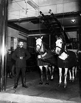 00001 Prints: Christmas Day Workers. The fireman. December 1913 P000228