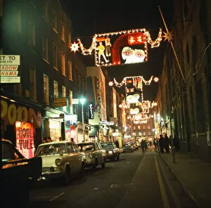00448 Collection: Christmas Lights in Carnaby Street, London. December 1967