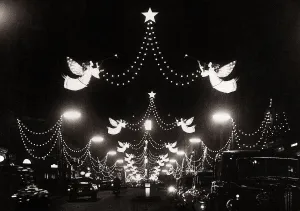 Light Prints: Christmas Lights on Regent Street, London - November 1960 Stars and Angels