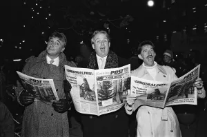 Switched On Prints: Christopher Biggins and Barry Chuckle Christmas light switch on at Broad Street