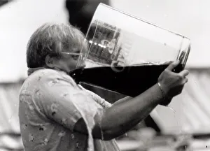 Whisky Prints: Christopher Biggins drinking from the largest glass of whisky in the world