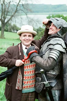 00284 Prints: Christopher Bowen as Mordred crosses swords with Sylvester McCoy as the Doctor whilst