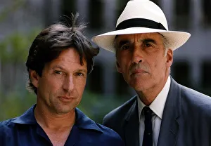 Christopher Lee Actor with Michael Brandon at their preview set A©Mirrorpix