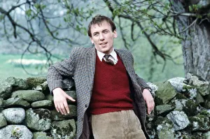 Christopher Timothy on the set of All Creatures Great and Small