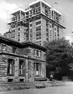 Cranes Prints: The Church Army Home at Elswick Dene is now dwarfed by the new high rise flats in