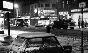 Church Street, Liverpool, 9. 30pm and the grit lorries start their all night task to keep