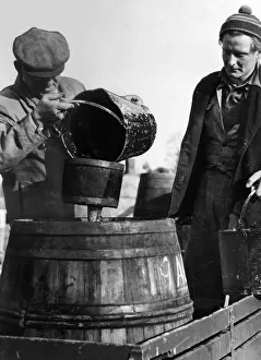 Cider Prints: Cider fortnight, when the men of the village combine to convert the harvest of hundreds