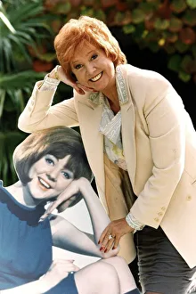 Cilla Black celabrates Thirty years in showbusiness along side a cardboard cut out