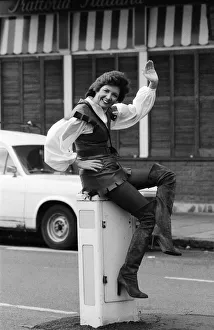 Cilla Black outside the Birmingham Hippodrome theatre, where she was performing in