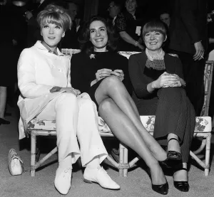 Cilla Black pop singer entertainer (R) with Julia Foster (L
