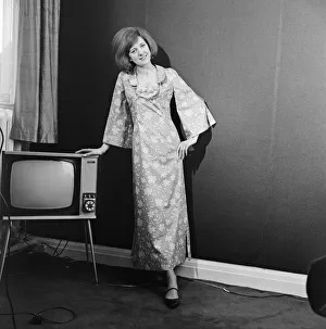 Floral Prints: Cilla Black, singer and television personality pictured in this posed feature for