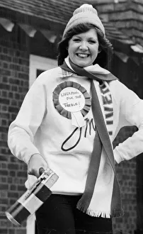 Cilla Black supporting Liverpool FC - April 1977 23 / 04 / 1977
