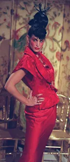Supermodel Prints: Cindy Crawford Supermodel modelling for British designer John Galliano for French fashion