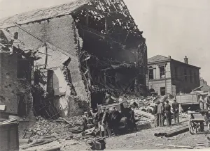 00172 Prints: A cinema suffered severe damage during an enemy air raid over a North East coast town
