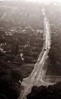 City of Nottingham, England Great Britain UK Aeiral View of The Main Roads