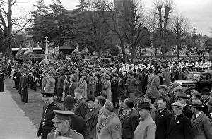 00080 Prints: Civil Defense Forces marching, Esher. April 1939
