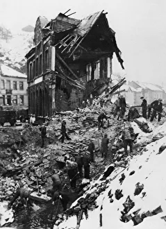 Civilians of the town of Trois Vierges, Luxembourg after German troops were pushed out by