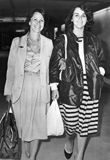 Claire Bloom actress with her 20 year old daughter Anna departing for a holiday
