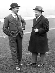 Clapton Orient F. C. (l) Grimsdell (r) Mr Percy Boyden, chairman. DM17214
