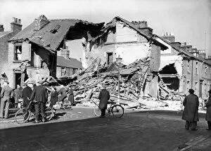 Rubble Collection: Clarendon Street, Hull, Yorkshire, after it was bombed in the Blitz