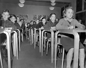 Studying Prints: A class at Poundwick junior School in Woodhouse Park sit for their Grammar School
