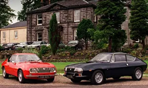 Vehicles And Transport Prints: Classic Lancia cars owned by Roddy Young June 1998 Zagato Fulviasports in red