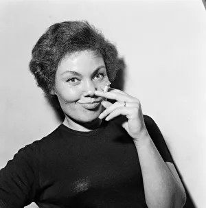 Rehearsals Prints: Cleo Laine pictured during a rehearsal of No Love Left'. 4th September 1958