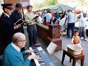 Song Prints: The clergy of Guisborough holding their annual charity sing-along outside the Guisborough