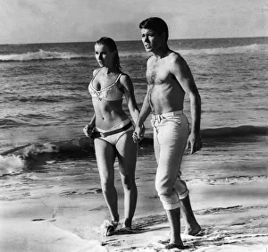 Cliff Richard actor & Susan Hampshire actress January 1964 in scene