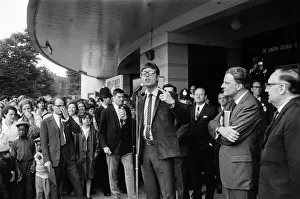 Meeting Prints: Cliff Richard attends the Billy Graham service at Earls Court. 16th June 1966