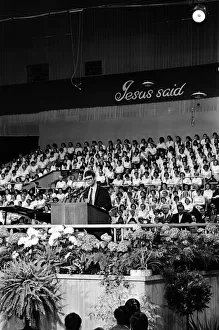 01196 Prints: Cliff Richard attends the Billy Graham service at Earls Court. 16th June 1966